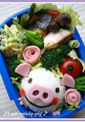 キャラ弁♪ガチャガチャケースで豚ちゃん♪-レシピのメイン写真