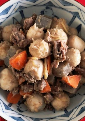 里いもと牛肉のころころ煮-レシピのメイン写真