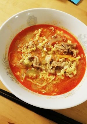 あの店の!辛玉ラーメン☆からたま☆-レシピのメイン写真