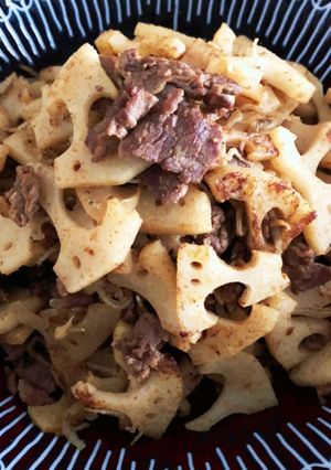 レンコンと牛肉のカレー炒め-レシピのメイン写真