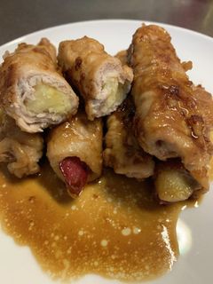 さつま芋(蒸かし芋)の肉巻き-レシピのメイン写真