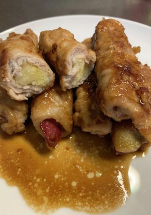 さつま芋(蒸かし芋)の肉巻き-レシピのメイン写真