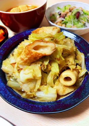 キャベツとちくわだけでうま煮-レシピのメイン写真