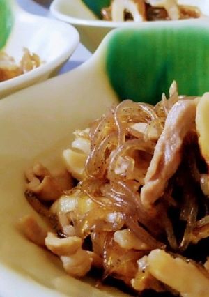 豚肉と糸こんにゃくとちくわの炒め煮-レシピのメイン写真