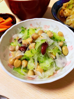 ゴーヤと玉ねぎと豆のサラダ-レシピのメイン写真