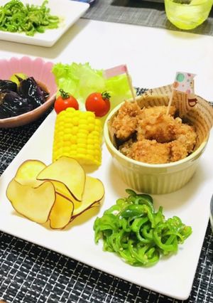カリッと一口唐揚げ・栄養晩ご飯メニュー-レシピのメイン写真