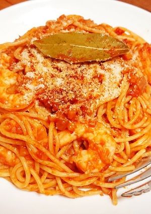 ピリ辛☆エビと唐辛子のトマトソースパスタ-レシピのメイン写真