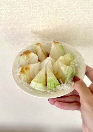 新玉ねぎの丸ごとレンジ蒸し-レシピのメイン写真