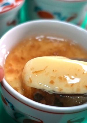 玉子を味わう【梅あんかけ茶碗蒸し】-レシピのメイン写真
