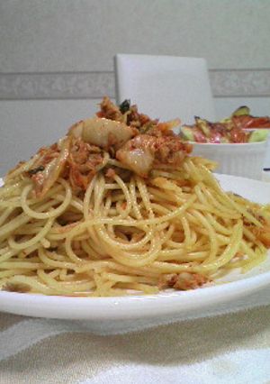 めちゃウマ☆キムチの生クリームパスタ☆-レシピのメイン写真