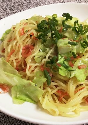 レンチン☆桜エビ、キャベツの塩焼きそば-レシピのメイン写真