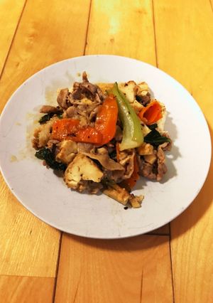 豚肉と厚揚げの味噌ラー油炒め♪極うま♪-レシピのメイン写真
