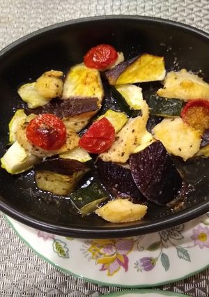 夏野菜とささみのオーブン焼き-レシピのメイン写真