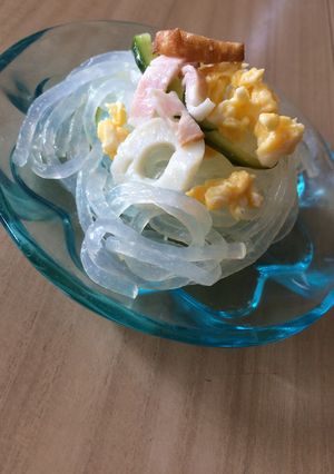 夏を乗り切れ!色とりどり春雨酢の物-レシピのメイン写真
