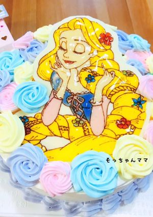 ラプンツェル チョコプレートの作り方❀-レシピのメイン写真