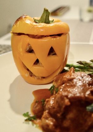 ハロウィン☆パプリカのフライドライス詰め-レシピのメイン写真