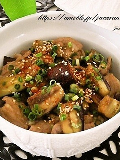 ナスの豚カルビ丼-レシピのメイン写真