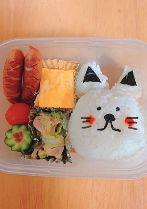 簡単♡キャラ弁♡ネコちゃんのおにぎり弁当-レシピのメイン写真