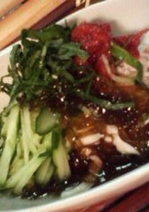 簡単＊ささみで酢の物～カップもずく添え-レシピのメイン写真