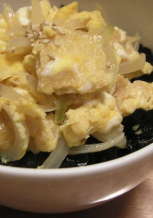 簡単節約ランチ☆油揚げ丼-レシピのメイン写真