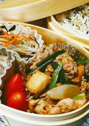 厚揚げの豆板醬ピリ辛炒めメインのお弁当-レシピのメイン写真