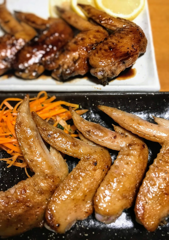 手羽３種焼き①塩焼き②バルサミコ③五香粉-レシピのメイン写真