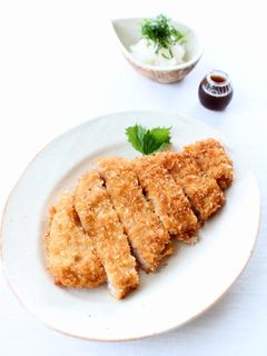 白梅酢で【梅酢とんかつ(おろしぽん酢)】-レシピのメイン写真