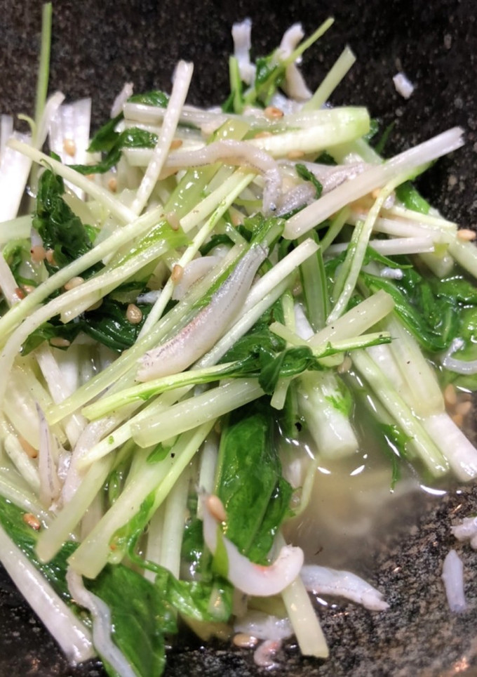 水菜としらすのさっと炒め-レシピのメイン写真