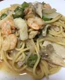 フライパン一つで！和風海鮮パスタ❣️