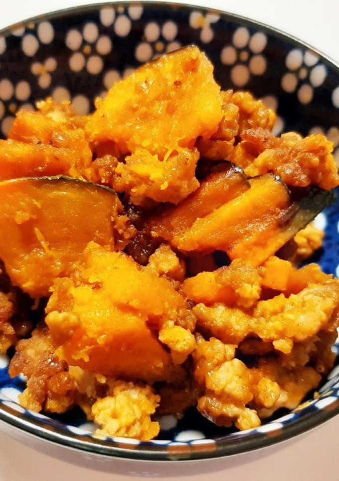 ご飯がすすむ☆かぼちゃとひき肉炒め-レシピのメイン写真