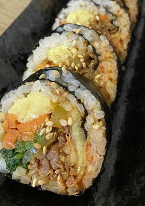 具たっぷり！プルコギと野菜のキンパ-レシピのメイン写真