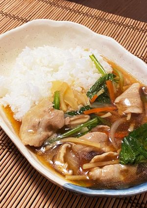 豚肉と筍の細切りあんかけご飯-レシピのメイン写真