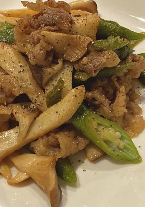 牛肉とエリンギのバタポン炒め-レシピのメイン写真