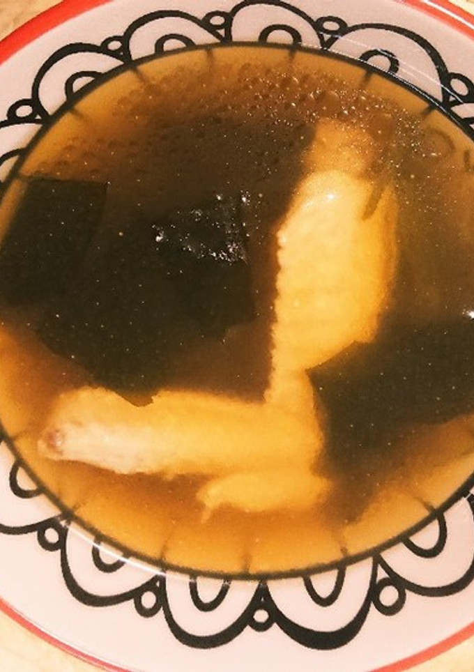 鶏とねぎとワカメのこく旨スープ-レシピのメイン写真