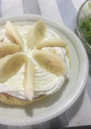 バナナクリームホットケーキ(朝ごはん)-レシピのメイン写真
