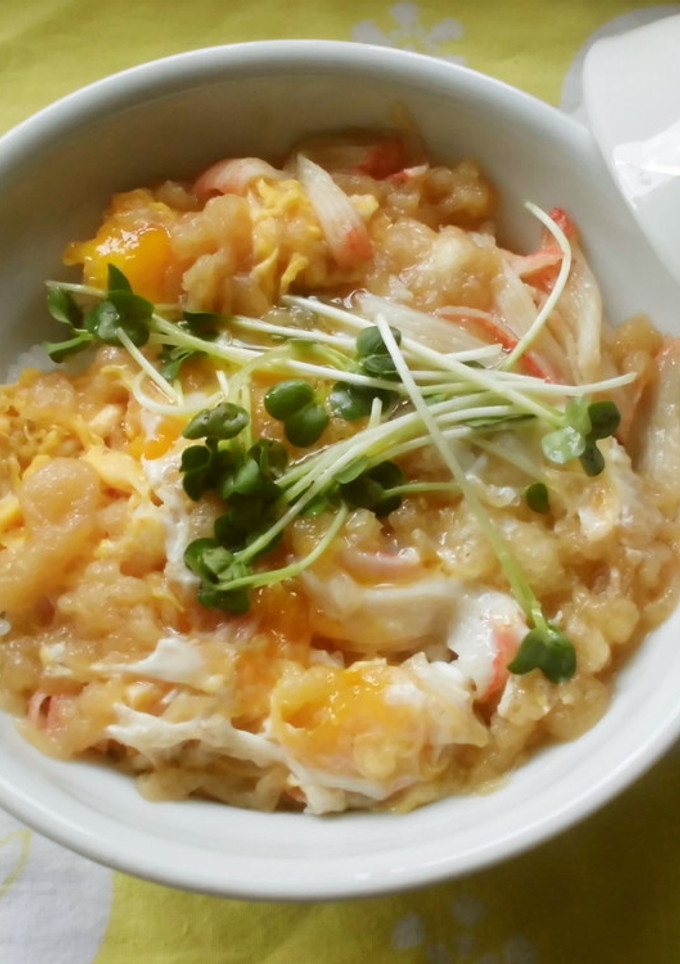 揚げ玉とカニカマの玉子とじ丼♪-レシピのメイン写真