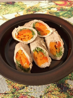 豚ロースの野菜巻き蒸し-レシピのメイン写真
