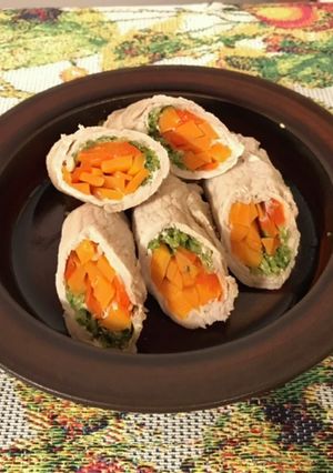 豚ロースの野菜巻き蒸し-レシピのメイン写真