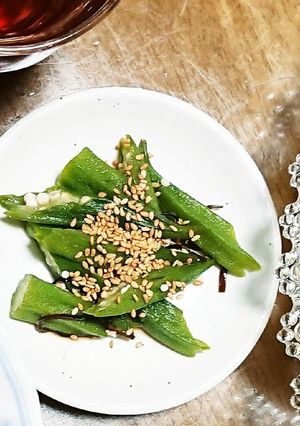簡単！オクラのごま塩昆布あえ-レシピのメイン写真