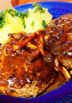 黄金比ソースで♫洋食屋のハンバーグ-レシピのメイン写真