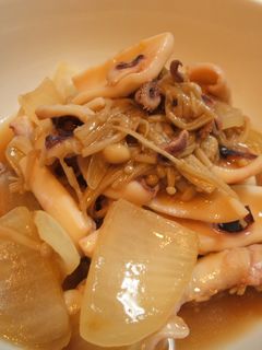 イカと玉ねぎのオイスター炒め♪-レシピのメイン写真