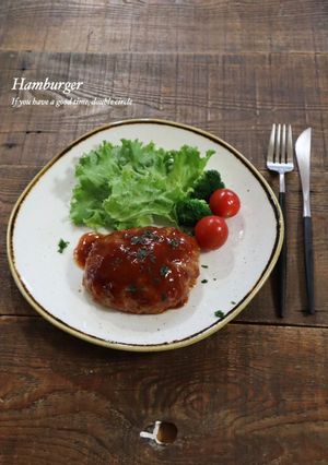 レンジで簡単!ハンバーグ-レシピのメイン写真