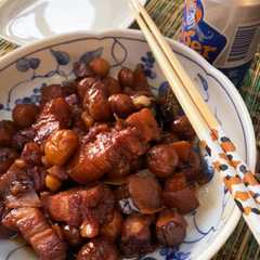 รูปของ 栗と豚肉の甘煮　-　板栗烧肉
