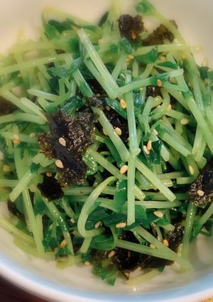豆苗と韓国海苔のナムル-レシピのメイン写真