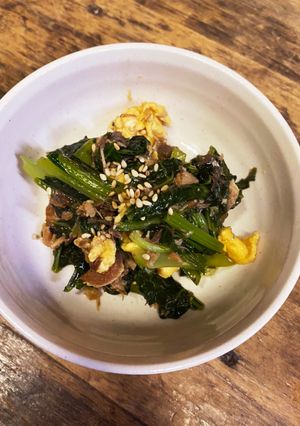 サバの醤油缶で味付けなしの和え物-レシピのメイン写真