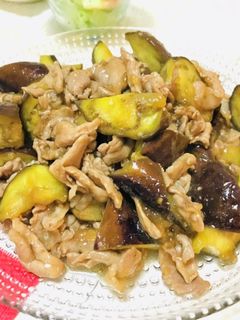 ナスと豚肉の生姜醤油炒め物-レシピのメイン写真