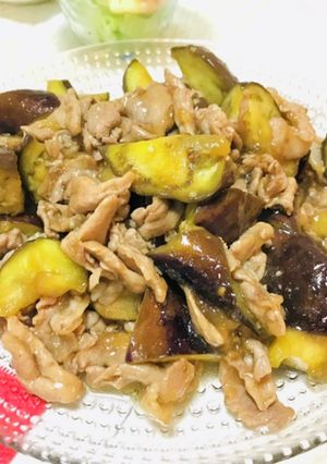 ナスと豚肉の生姜醤油炒め物-レシピのメイン写真