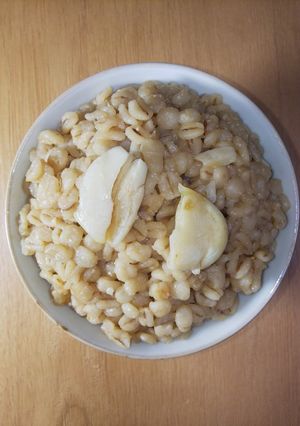100%押し麦の麦味噌にんにく麦飯-レシピのメイン写真