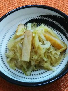 てんぷらとキャベツの煮物-レシピのメイン写真