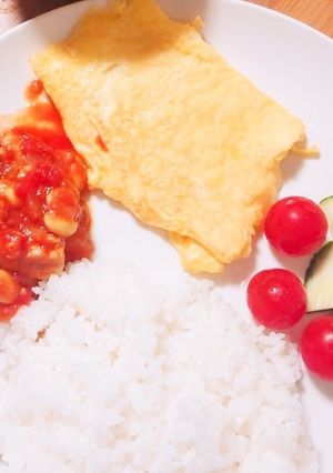 鶏肉と大豆のトマト煮込み-レシピのメイン写真
